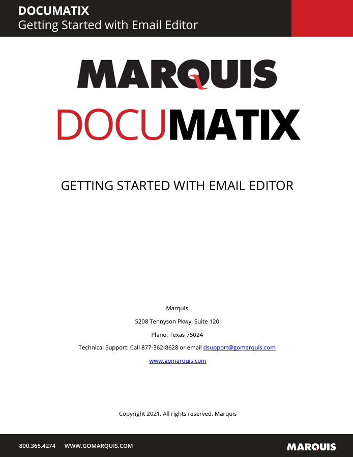 Getting Started with Email Editor – Marquis